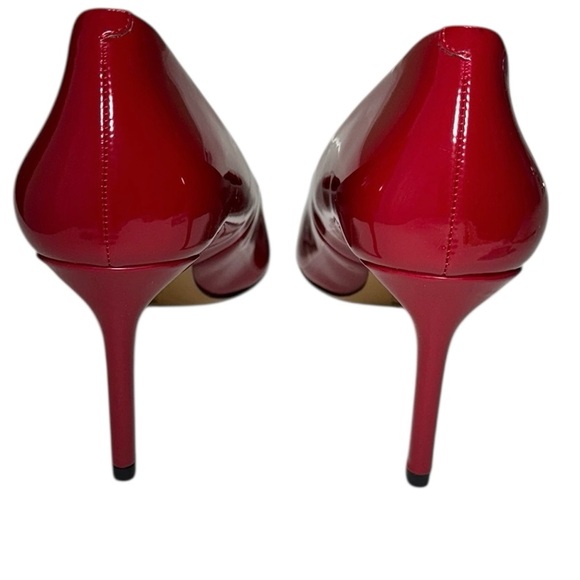 Aldo Women's Stessy Red Faux Patent Leather Mid Heel Pointed Toe Pumps Size 9 - Picture 5 of 11